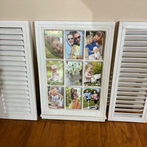 White Multi-Photo Frame W/ Shutters